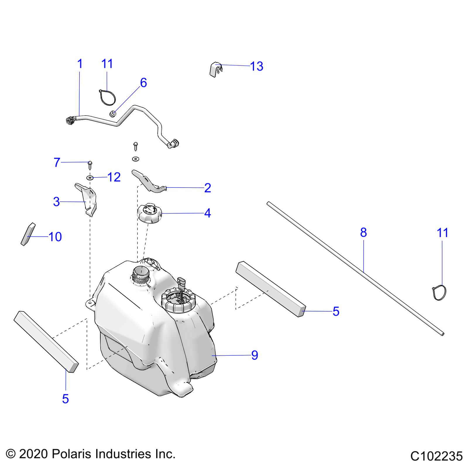 FUEL SYSTEM, FUEL TANK ASM. - A23SDA57A5/E57A4 (C102235)