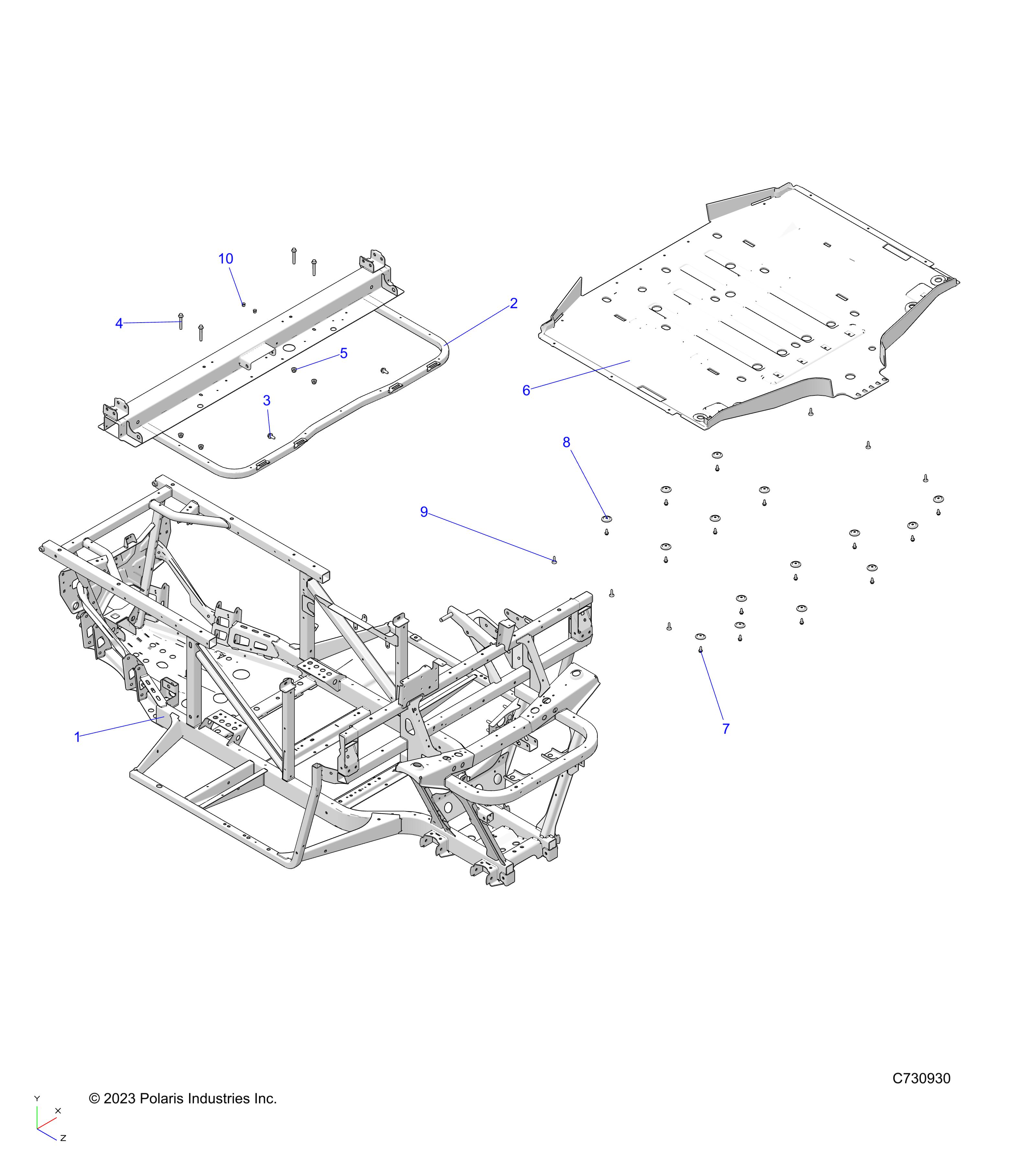 CHASSIS, FRAME  - R25MAU57Z5/B5/Z6/B6 (C730930)