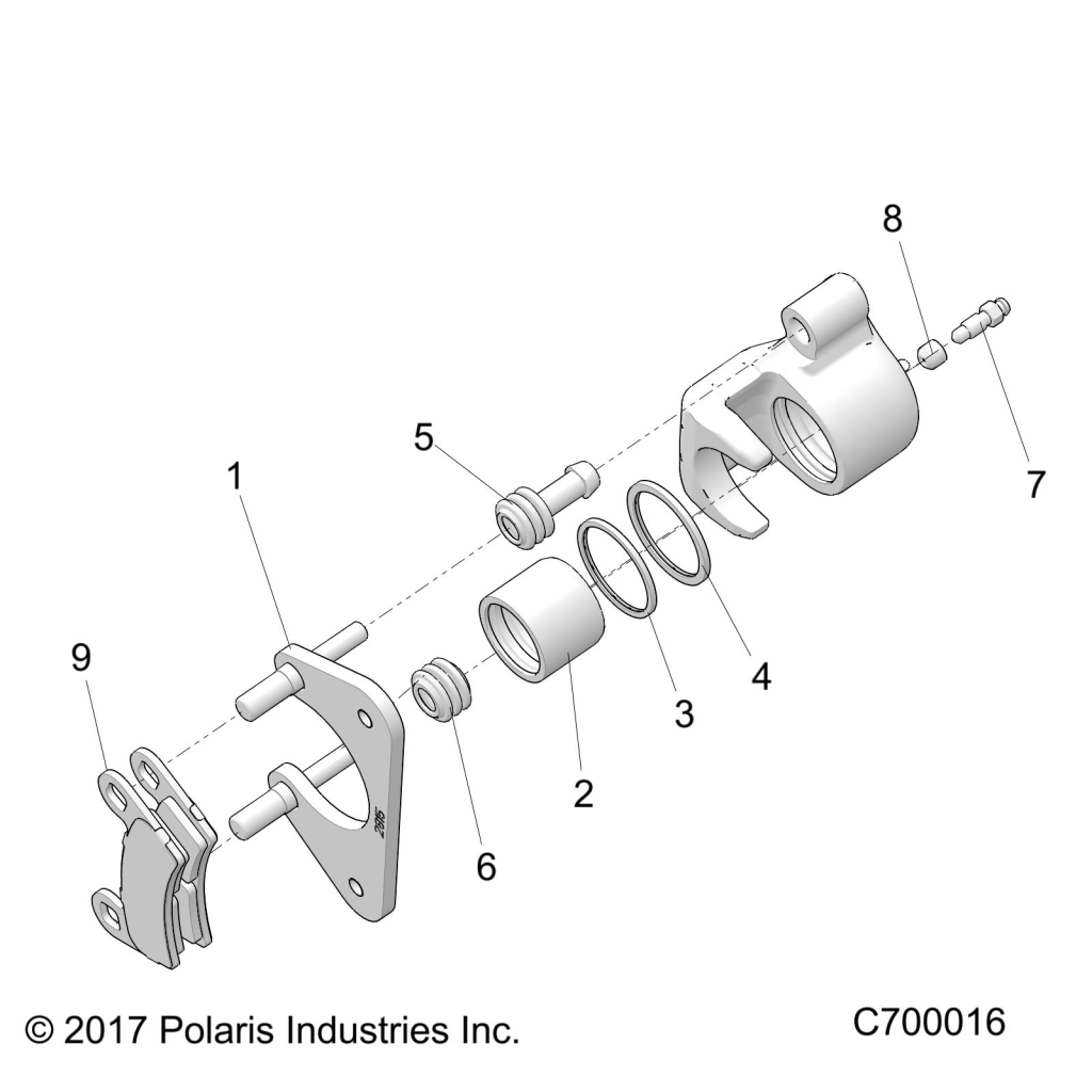 BRAKES, REAR CALIPER - R22TAE99A1/A7/B1 (C700016)