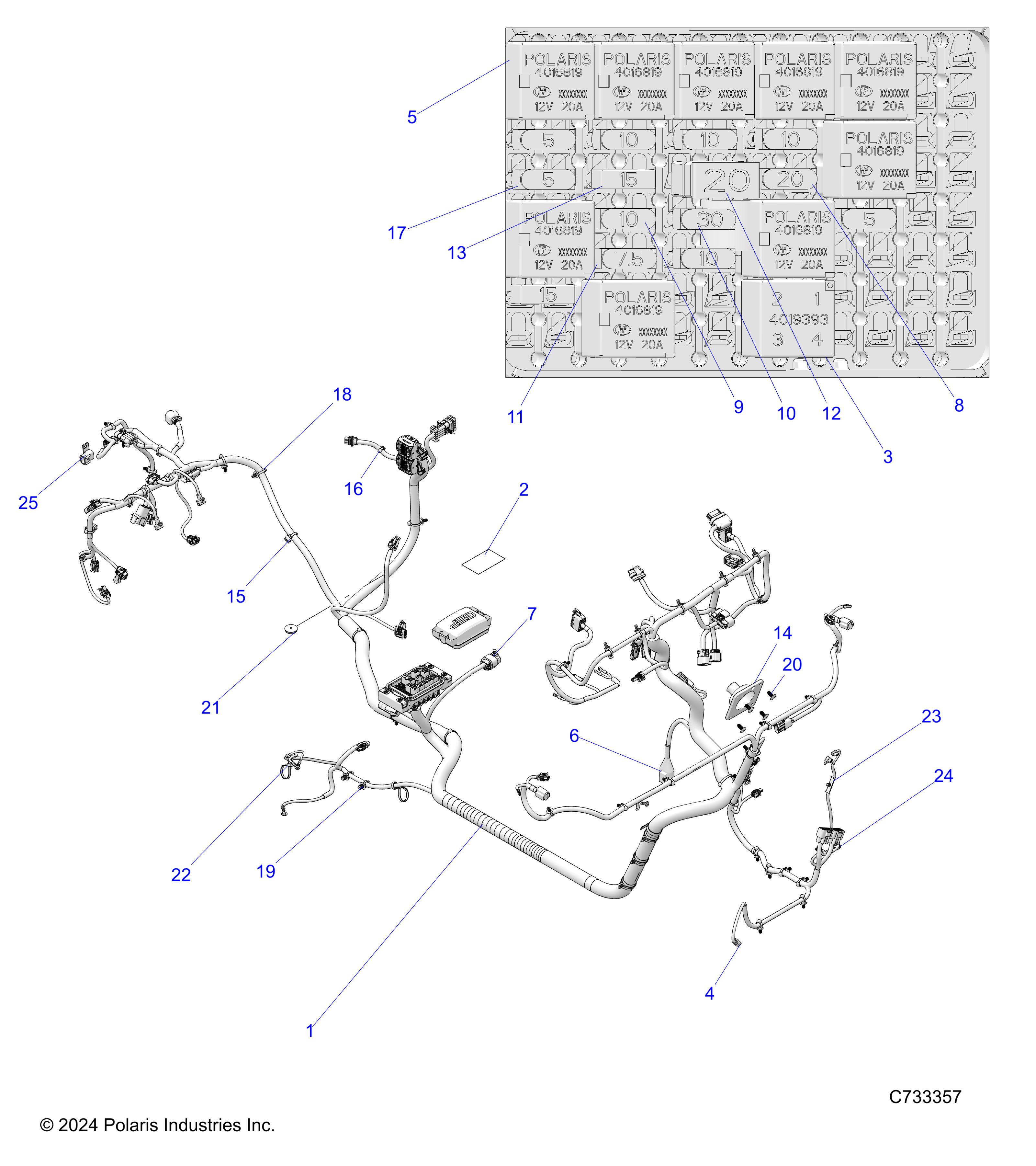 ELECTRICAL, WIRE HARNESS - R25TAE99PM (C733357)