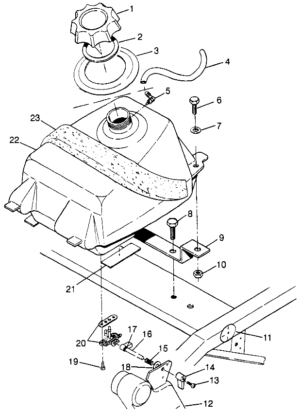 FUEL TANK Sport 400L W97BA38C and Trail Blazer W97BA25C (4940124012A013)