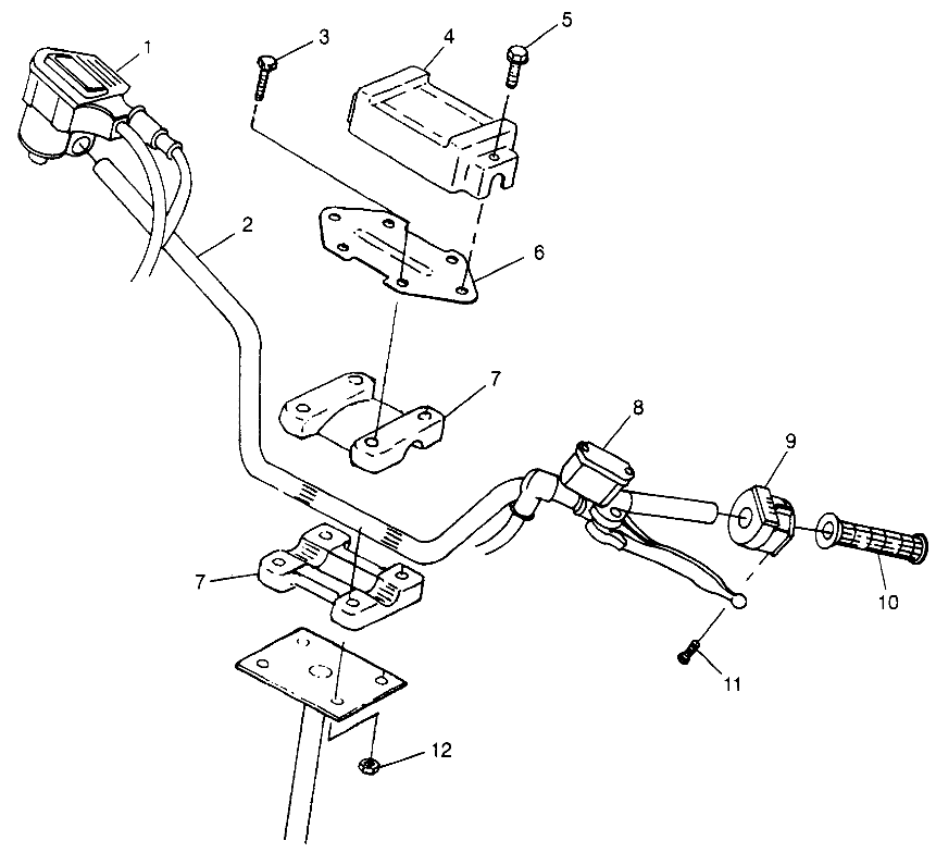 HANDLEBAR Sport 400L W97BA38C and Trail Blazer W97BA25C (4940124012B007)