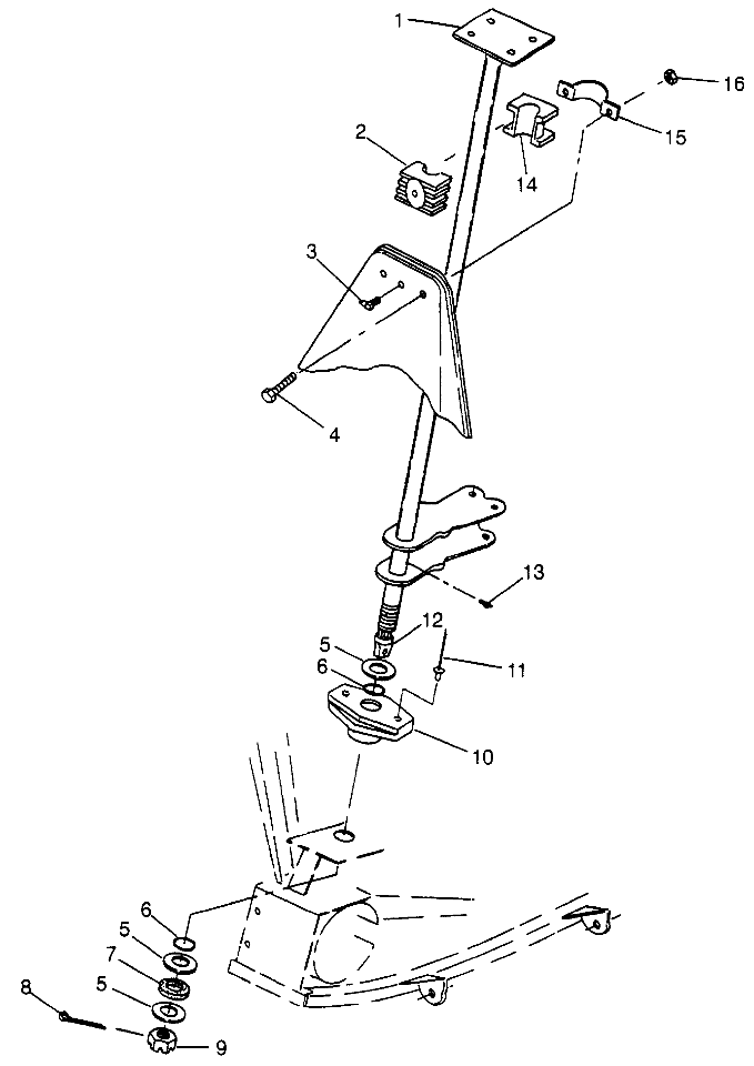 STEERING POST Sport 400L W97BA38C and Trail Blazer W97BA25C (4940124012B008)