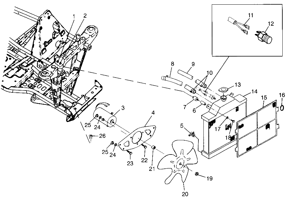 COOLING SYSTEM (SPORT) Sport 400L W97BA38C (4940124012B012)