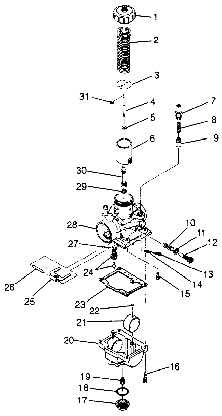 CARBURETOR (SPORT) Sport 400L W97BA38C (4940124012D004)