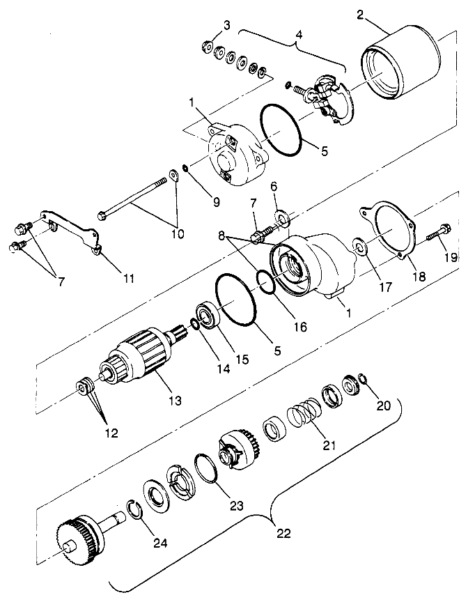 STARTING MOTOR (SPORT) Sport 400L W97BA38C (4940124012D008)