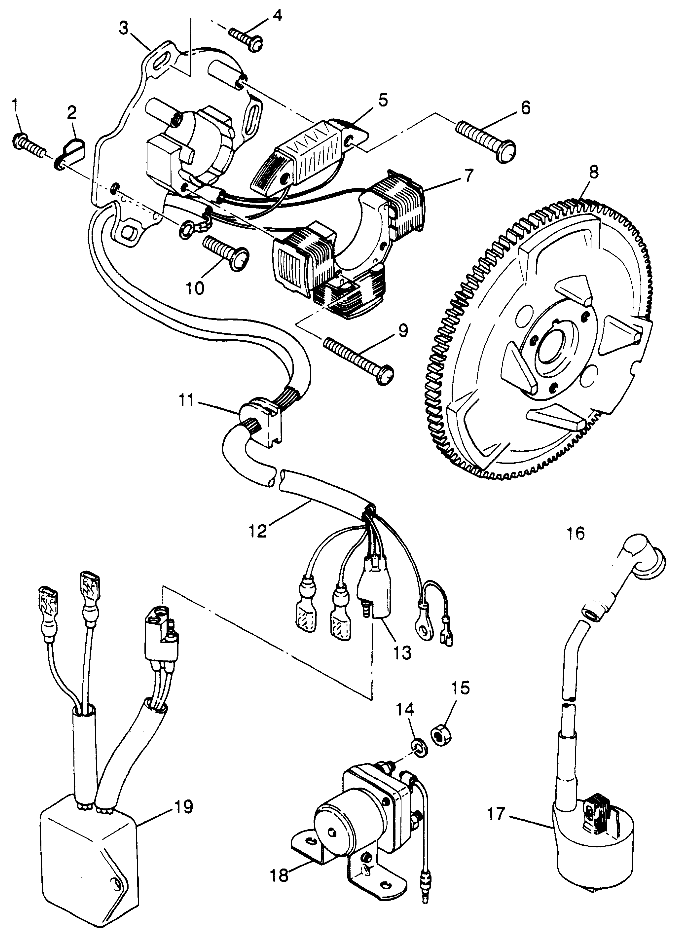 MAGNETO (SPORT) Sport 400L W97BA38C and Trail Blazer W97BA25C (4940124012D010)