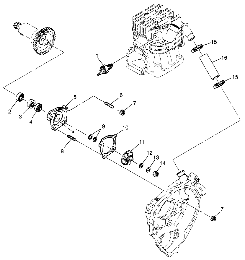 WATER PUMP (SPORT) Sport 400L W97BA38C (4940124012D012)