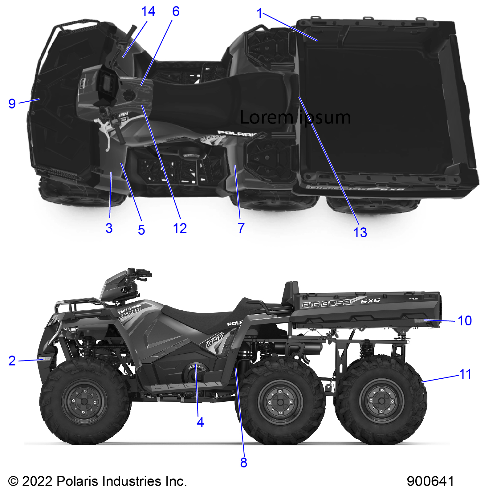 BODY, DECALS GENERAL - A23S6E57A1 (900641)