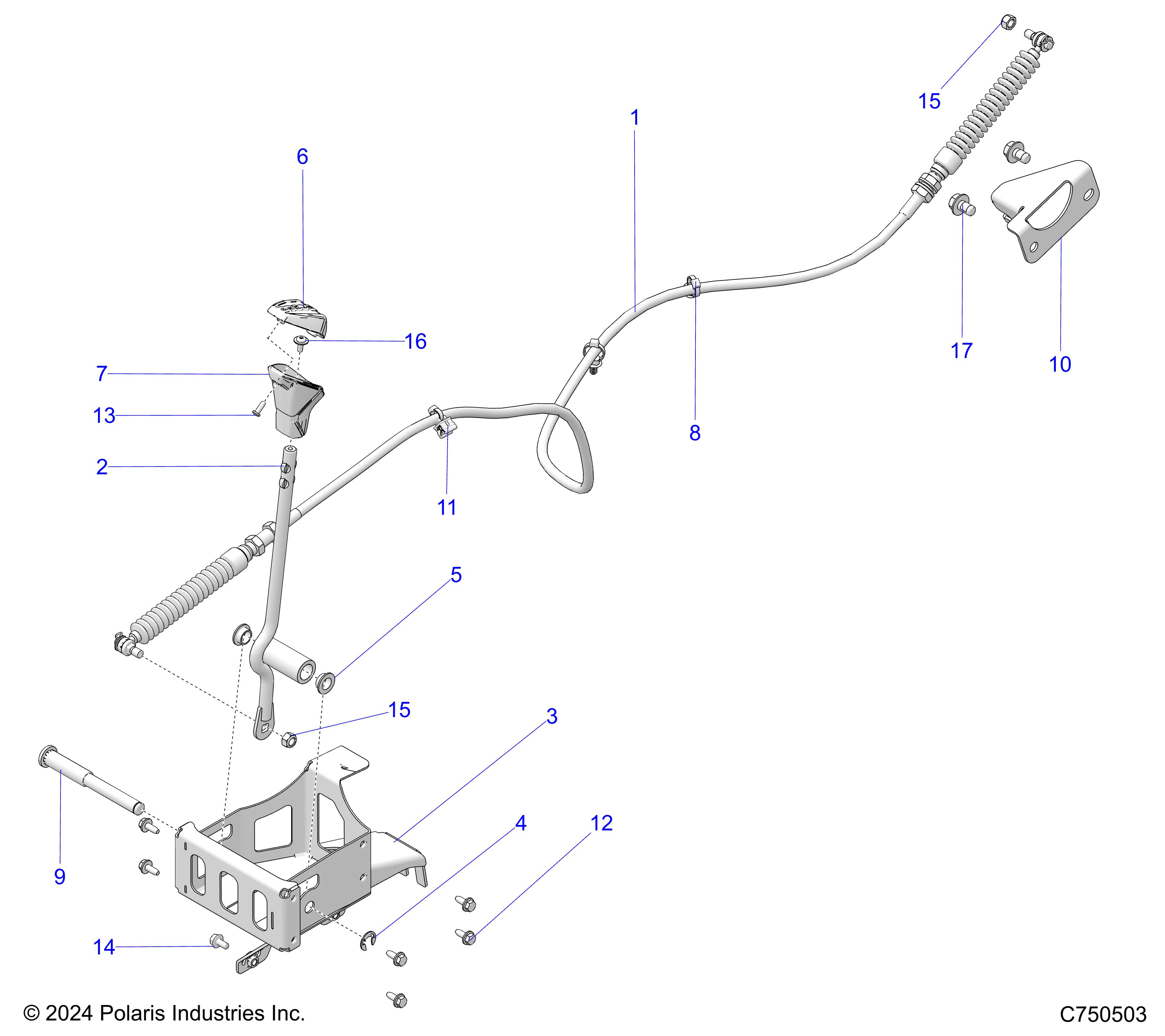 DRIVE TRAIN, GEAR SELECTOR - Z25SPE92A4/B4 (C750503)