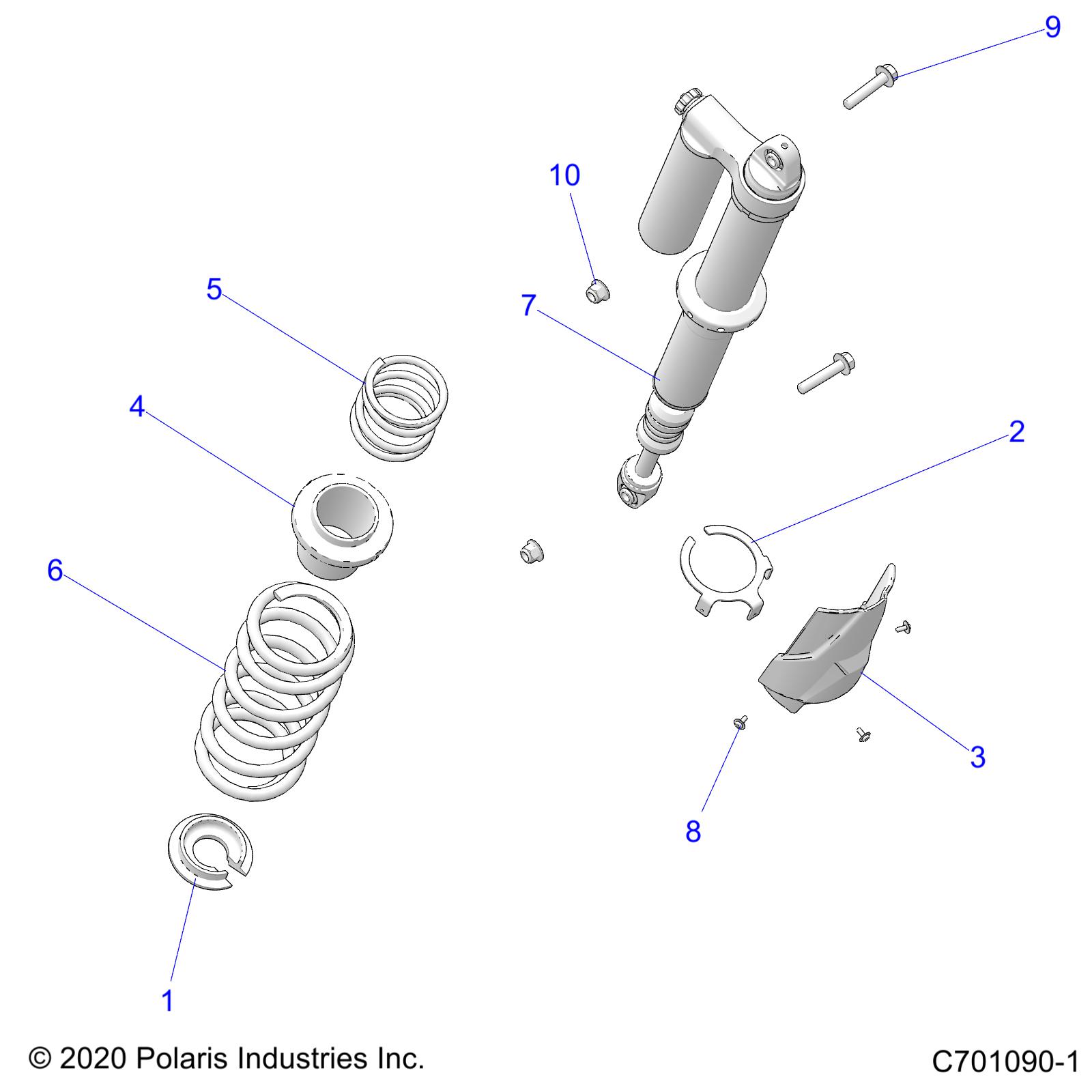 SUSPENSION, REAR SHOCK MOUNTING - Z23NAE99FR/SCR/FR (C701090-1)