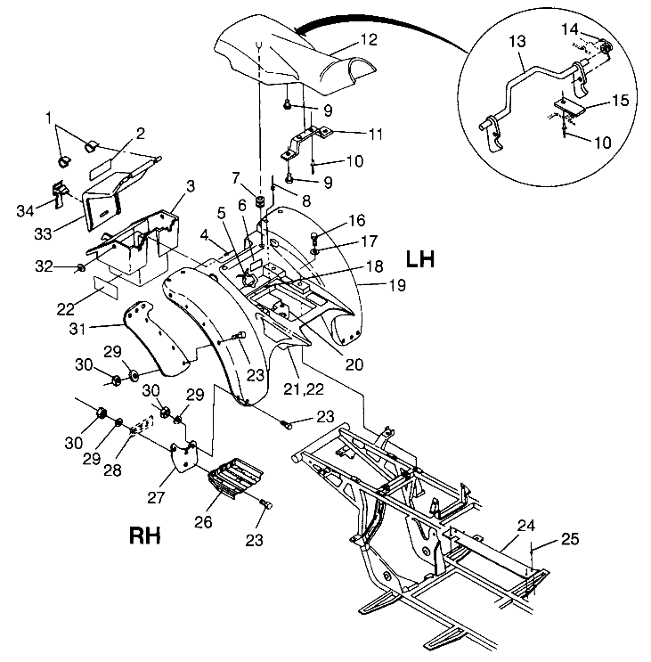 REAR CAB Trail Boss W97AA25C (4940574057A006)