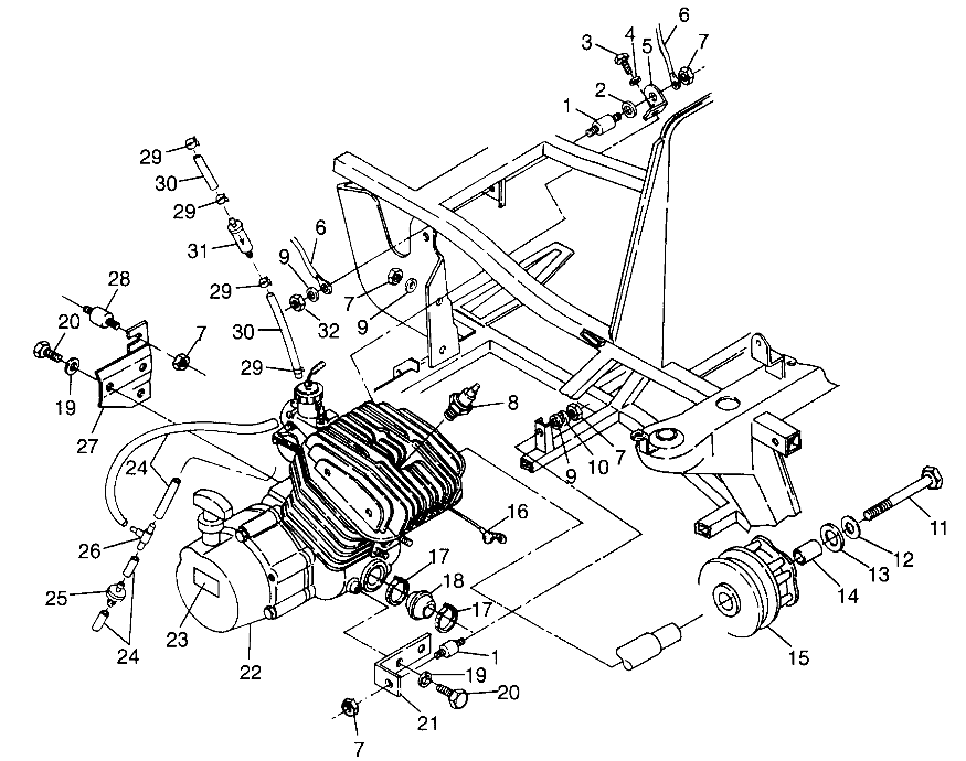 ENGINE MOUNTING Trail Boss W97AA25C (4940574057A009)