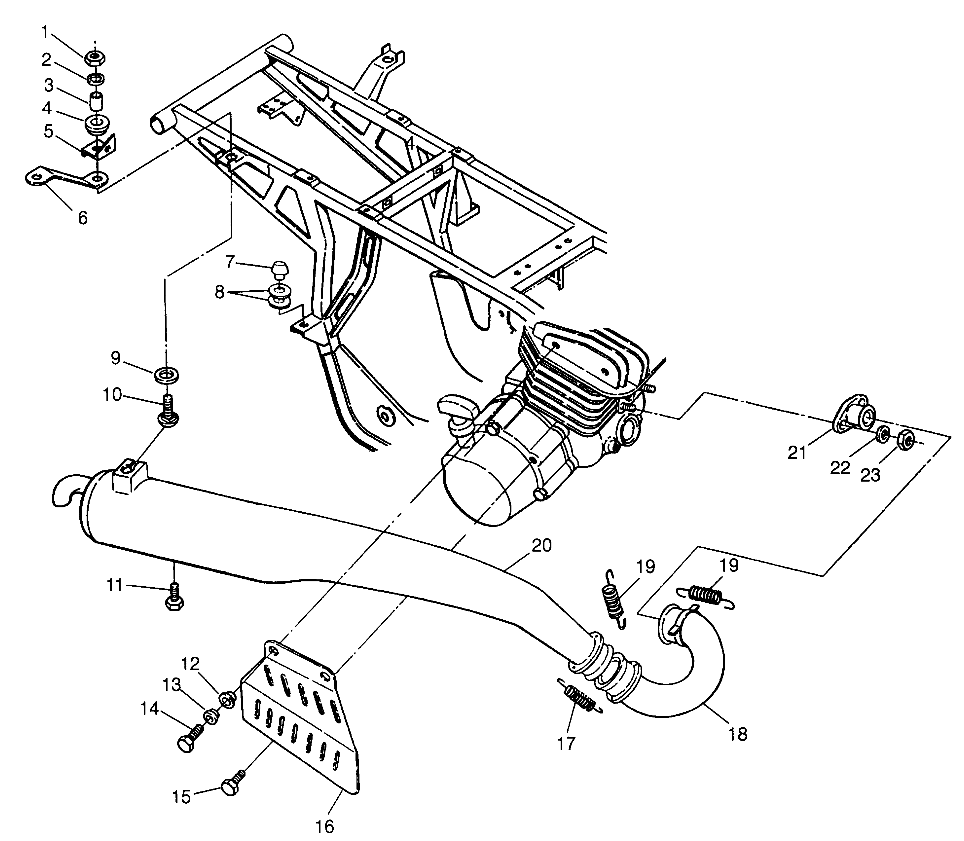 EXHAUST Trail Boss W97AA25C (4940574057A010)