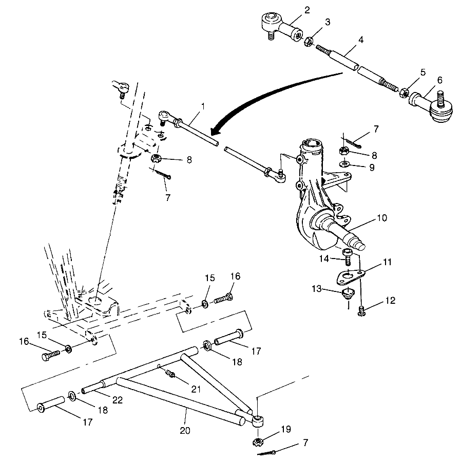 STEERING/A-ARM Trail Boss W97AA25C (4940574057B004)