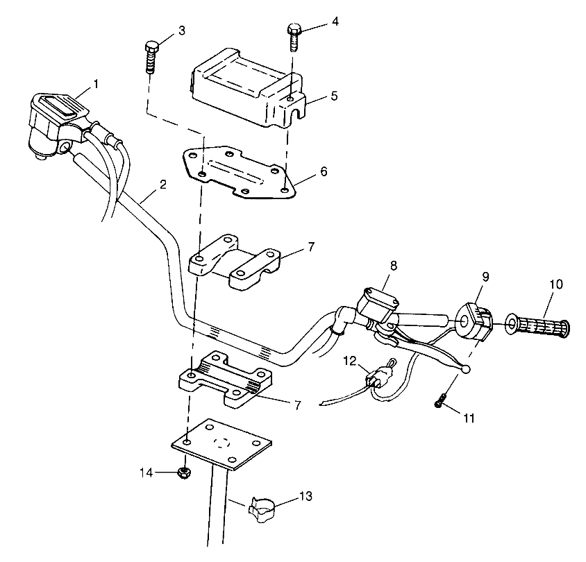 STEERING - HANDLEBAR Trail Boss W97AA25C (4940574057B007)