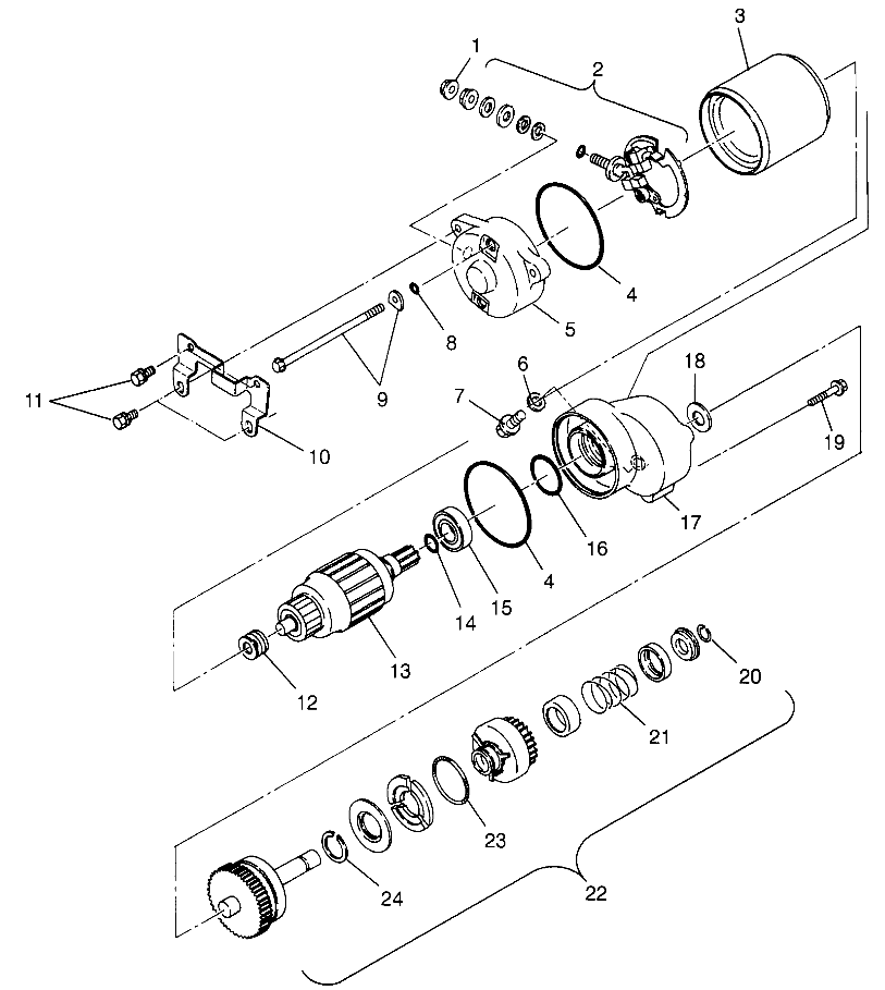 STARTING MOTOR Trail Boss W97AA25C (4940574057C010)