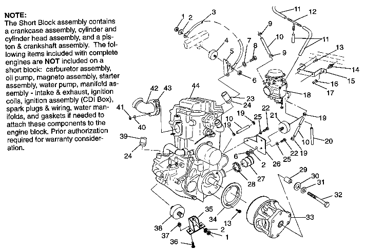 ENGINE MOUNTING Magnum 2X4 W97AA42A (4940704070A008)