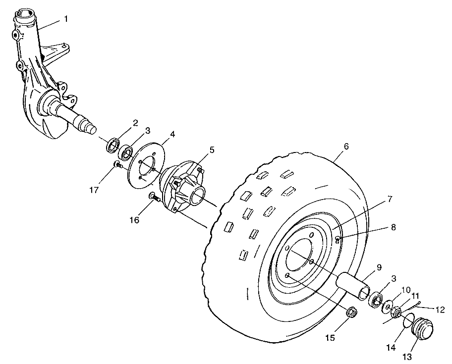 FRONT WHEEL Magnum 2X4 W97AA42A (4940704070B003)