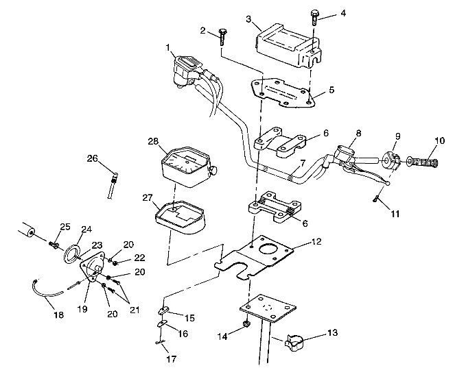 STEERING - HANDLEBAR Magnum 2X4 W97AA42A (4940704070B005)