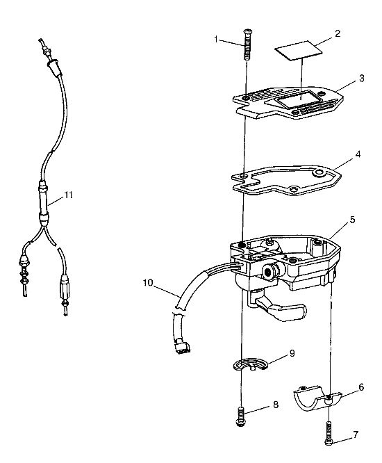 CONTROLS - THROTTLE ASM./CABLE Magnum 2X4 W97AA42A (4940704070B008)