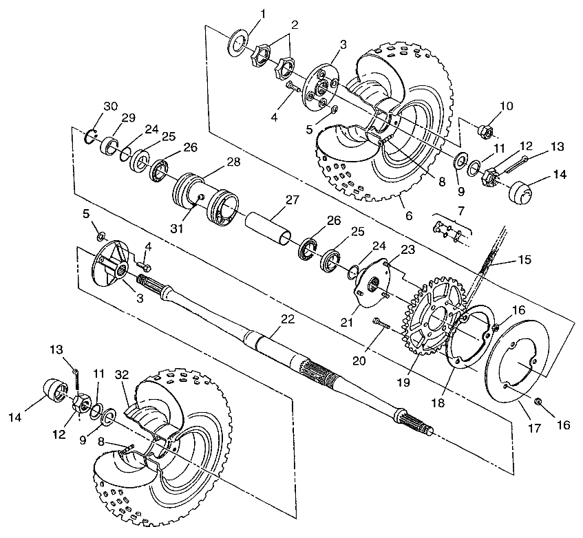 REAR WHEEL DRIVE Magnum 2X4 W97AA42A (4940704070C002)