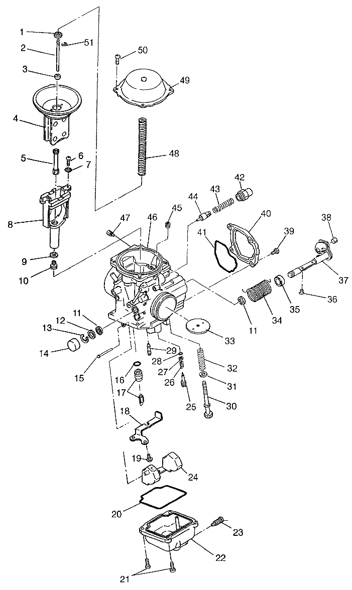 CARBURETOR Magnum 2X4 W97AA42A (4940704070D001)