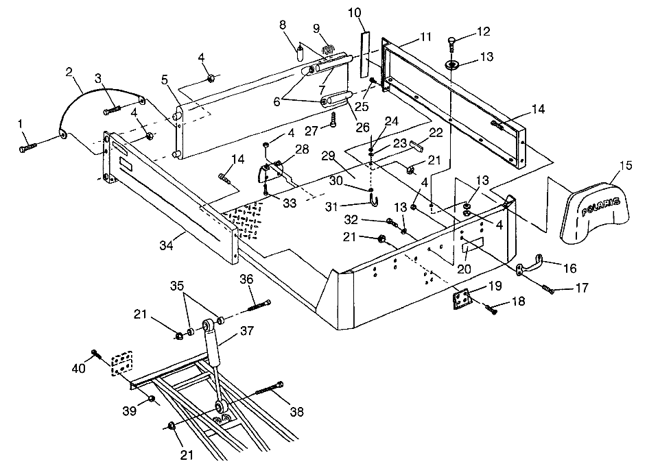 REAR BED MOUNTING - W97AE42A (4940754075A008)