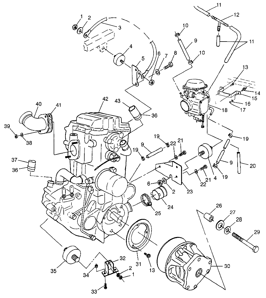 ENGINE MOUNTING - W97AE42A (4940754075A011)