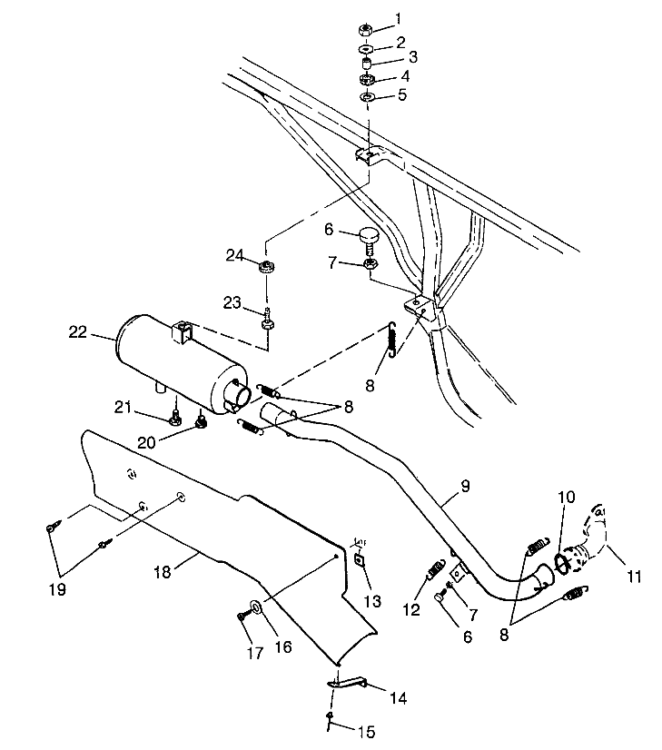 EXHAUST SYSTEM - W97AE42A (4940754075A013)