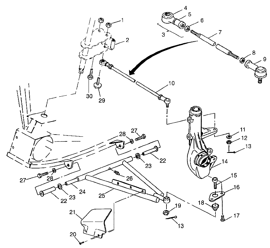 A-ARM/STRUT MOUNTING Magnum 6X6 W97AE42A and Swedish Magnum 6X6 S97AE42E (4940754075B012)