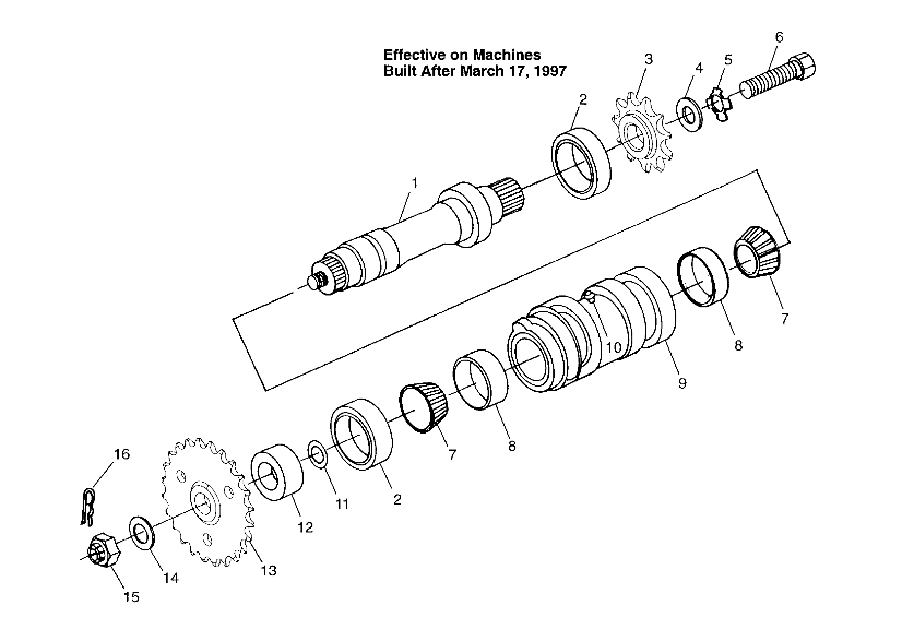 CENTER TIGHTENER  Magnum 6X6 W97AE42A and Swedish Magnum 6X6 S97AE42E (4940754075C006)