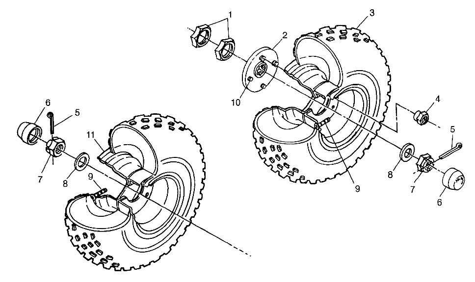 MIDDLE WHEEL Magnum 6X6 W97AE42A and Swedish Magnum 6X6 S97AE42E (4940754075C007)