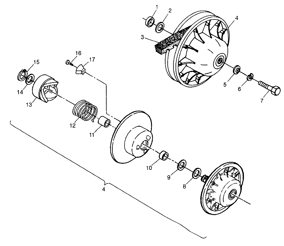 DRIVEN CLUTCH Magnum 6X6 W97AE42A and Swedish Magnum 6X6 S97AE42E (4940754075C011)