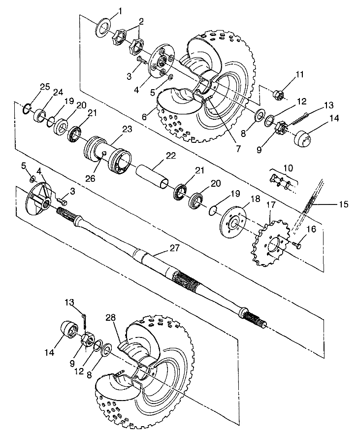 REAR WHEEL DRIVE Magnum 6X6 W97AE42A and Swedish Magnum 6X6 S97AE42E (4940754075D001)