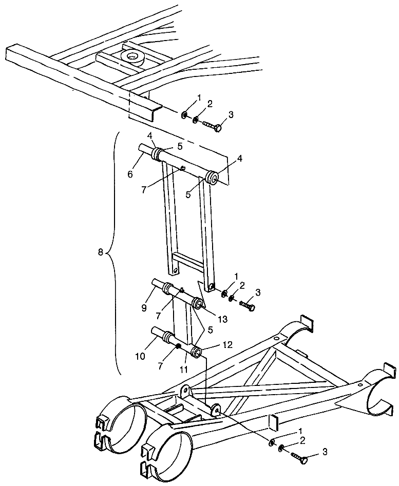 REAR STRUT STABILIZER Magnum 6X6 W97AE42A and Swedish Magnum 6X6 S97AE42E (4940754075D002)