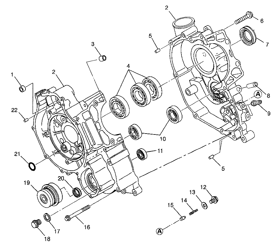 CRANKCASE Magnum 6X6 W97AE42A and Swedish Magnum 6X6 S97AE42E (4940754075D008)