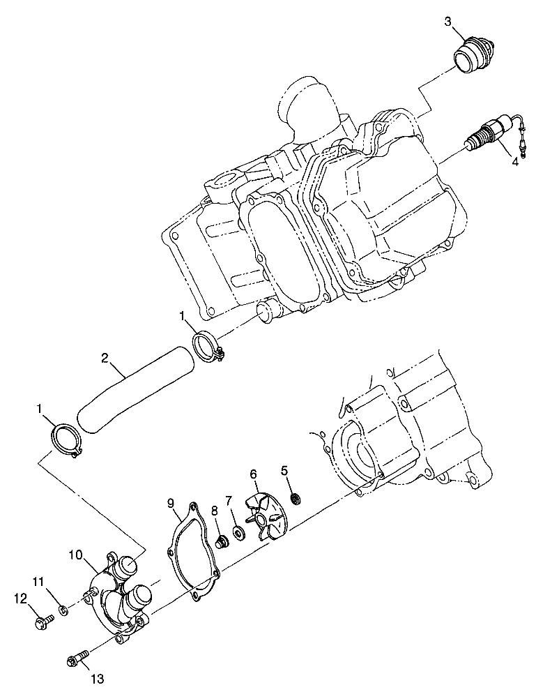 WATER PUMP Magnum 6X6 W97AE42A and Swedish Magnum 6X6 S97AE42E (4940754075D012)