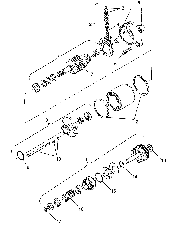 STARTING MOTOR Magnum 6X6 W97AE42A and Swedish Magnum 6X6 S97AE42E (4940754075E005)