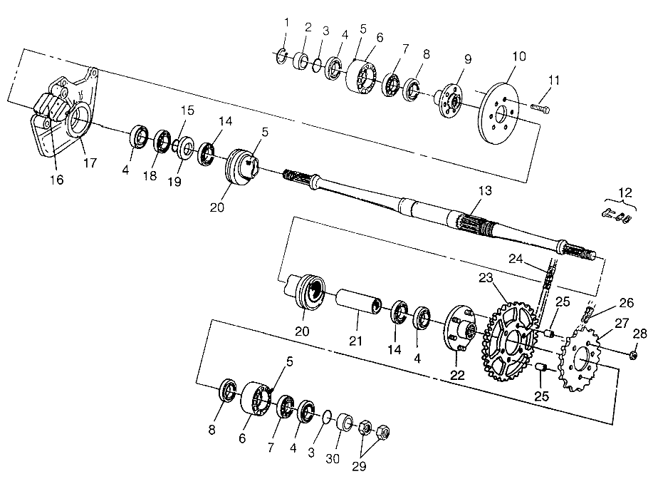 MIDDLE DRIVE BIG BOSS 6X6 400L W97AE38A (4940814081C002)