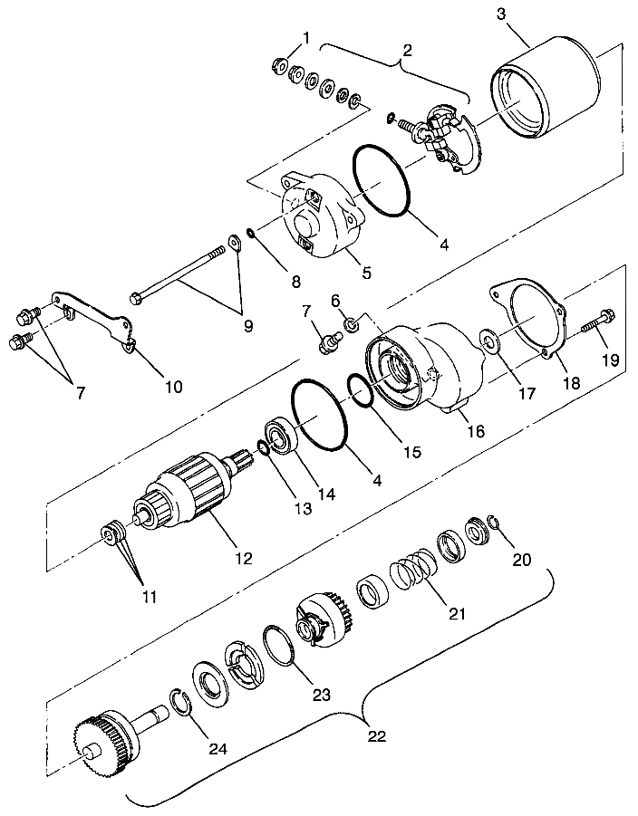 STARTING MOTOR BIG BOSS 6X6 400L W97AE38A (4940814081D013)