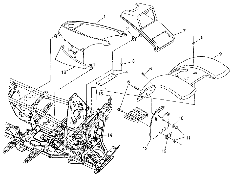 FRONT CAB Magnum 4X4 W97AC42A, Swedish Magnum 4X4 S97AC42E and Norwegian Ma (4940834083A005)