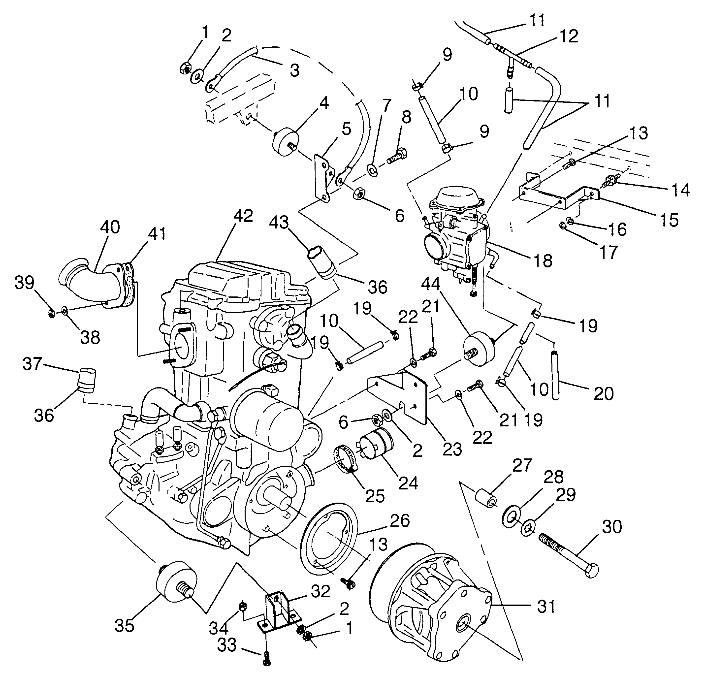 ENGINE MOUNTING Magnum 4X4 W97AC42A, Swedish Magnum 4X4 S97AC42E and Norweg (4940834083A009)