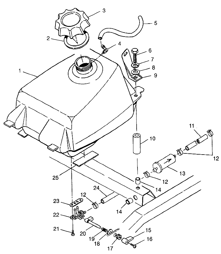 FUEL TANK Magnum 4X4 W97AC42A, Swedish Magnum 4X4 S97AC42E and Norwegian Ma (4940834083A013)