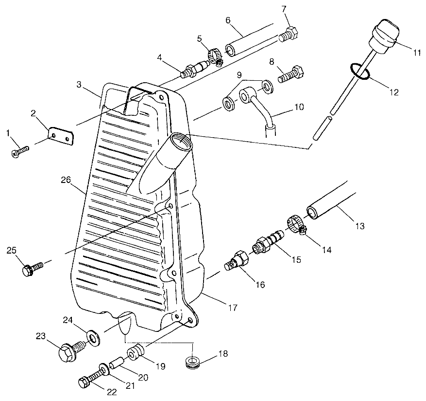 OIL TANK Magnum 4X4 W97AC42A, Swedish Magnum 4X4 S97AC42E and Norwegian Mag (4940834083A014)