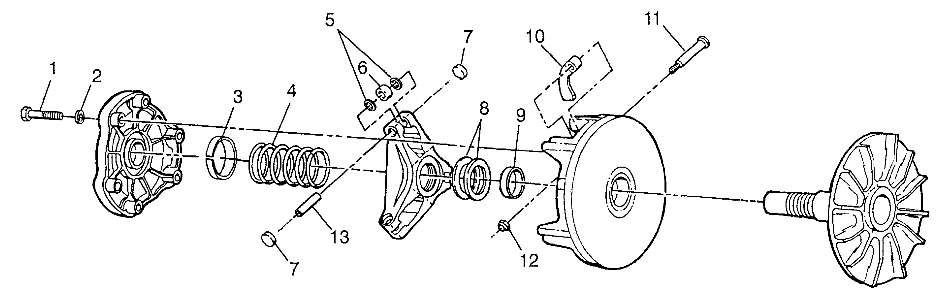 DRIVE CLUTCH Magnum 4X4 W97AC42A, Swedish Magnum 4X4 S97AC42E and Norwegian (4940834083C002)