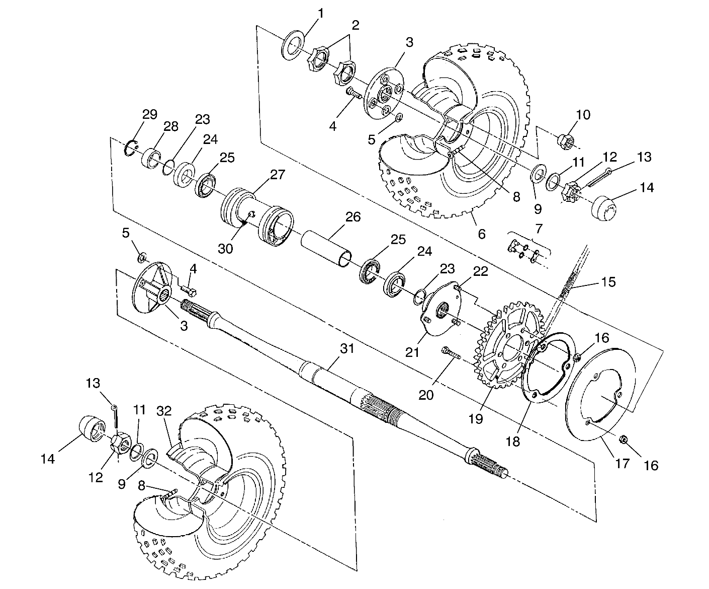 REAR WHEEL DRIVE Magnum 4X4 W97AC42A, Swedish Magnum 4X4 S97AC42E and Norwe (4940834083C006)