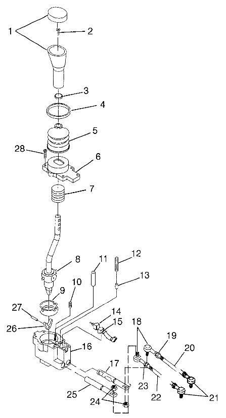 GEAR SELECTOR Magnum 4X4 W97AC42A,  Swedish Magnum 4X4 S97AC42E and Norwegi (4940834083C011)