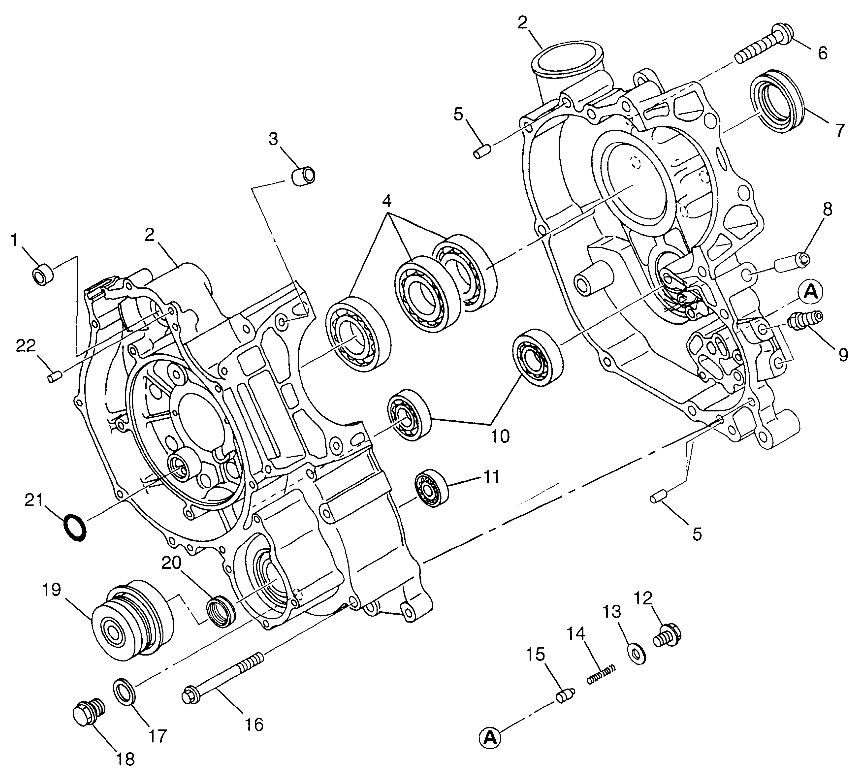 CRANKCASE Magnum 4X4 W97AC42A, Swedish Magnum 4X4 S97AC42E and Norwegian Ma (4940834083C012)