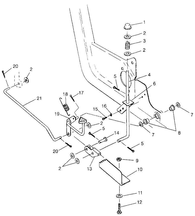 FOOT PEDAL and PARKING BRAKE Swedish Magnum 4X4 S97AC42E and Norwegian Magn (4940834083C04A)